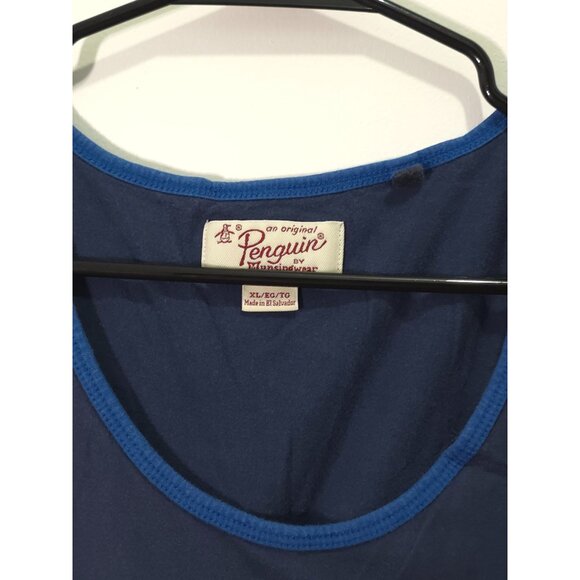 Penguin By Munsingwear Men's Graphic Navy Tank Top XL - Picture 3 of 7